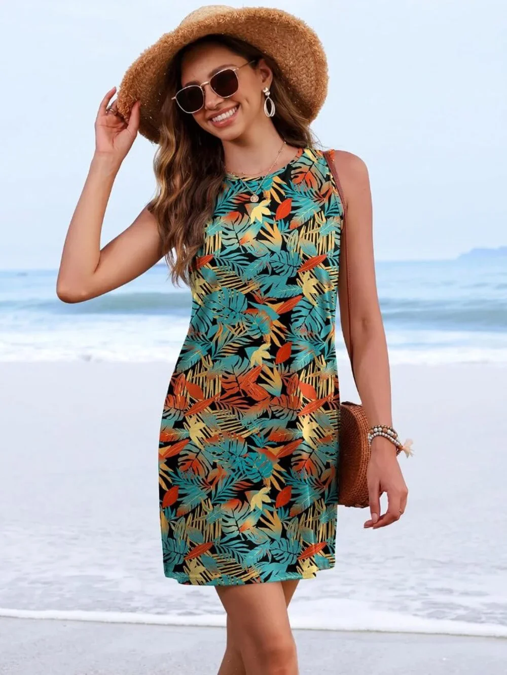 Womens Orange Red Blue Polyester Coverup Swimsuit Summer Bathing Suit Coverup